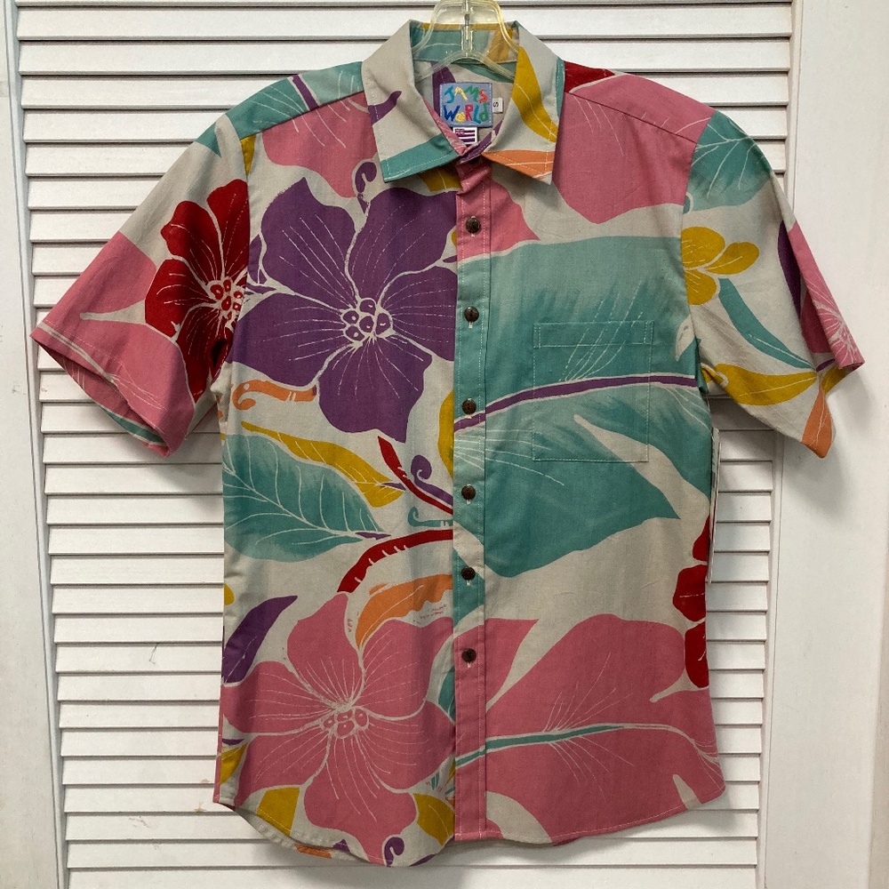 Jams World Dwarfana, Slim Fit Cotton Shirt w/ Coconut Buttons